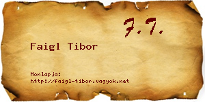 Faigl Tibor névjegykártya
